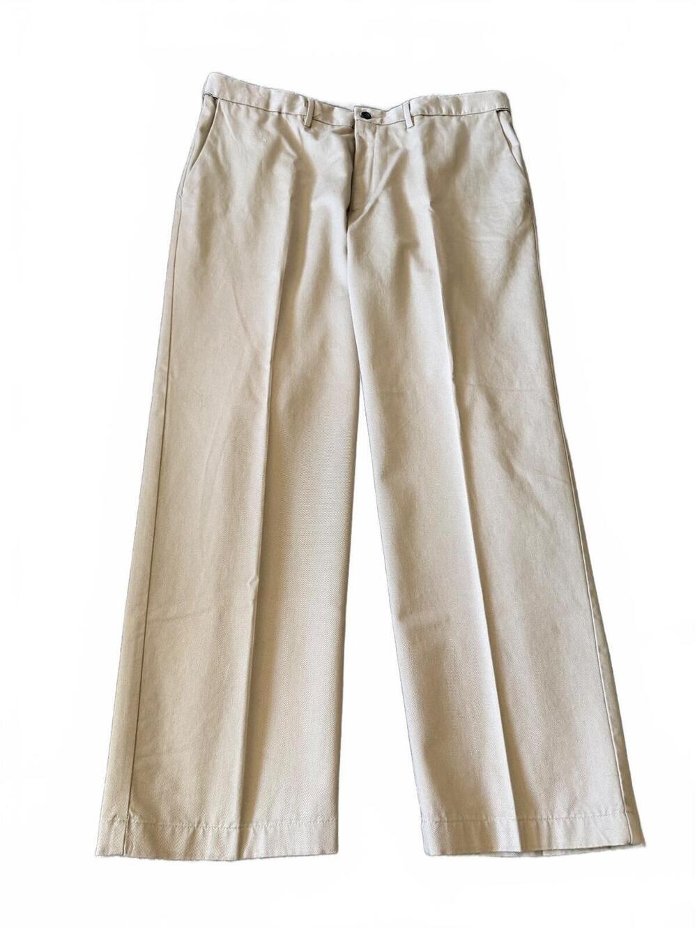 Dockers Men’s 38x30 Khaki Pants Flat Front Straight Leg Beige Casual Trousers